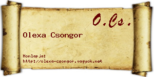 Olexa Csongor névjegykártya
